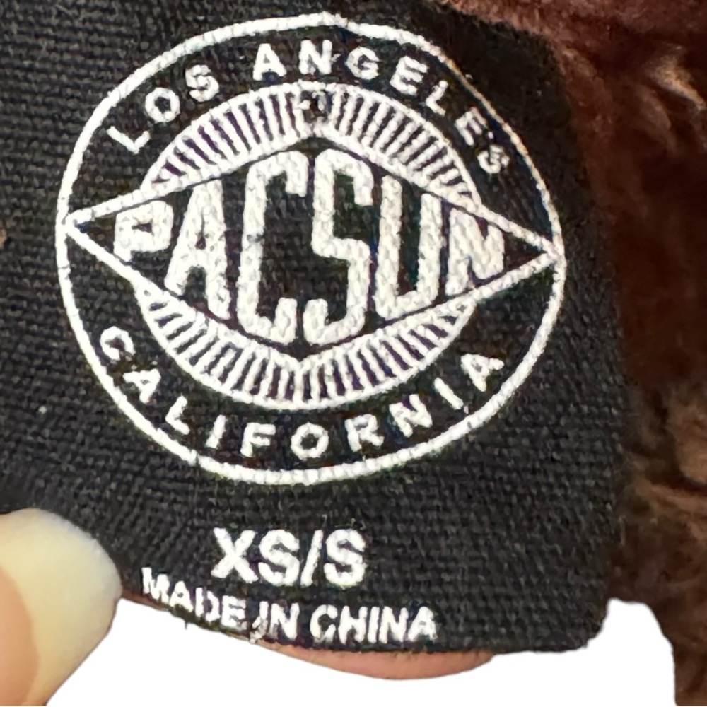 PacSun Homecoming Teddy Button Down Brown Jacket - Picture 14 of 14